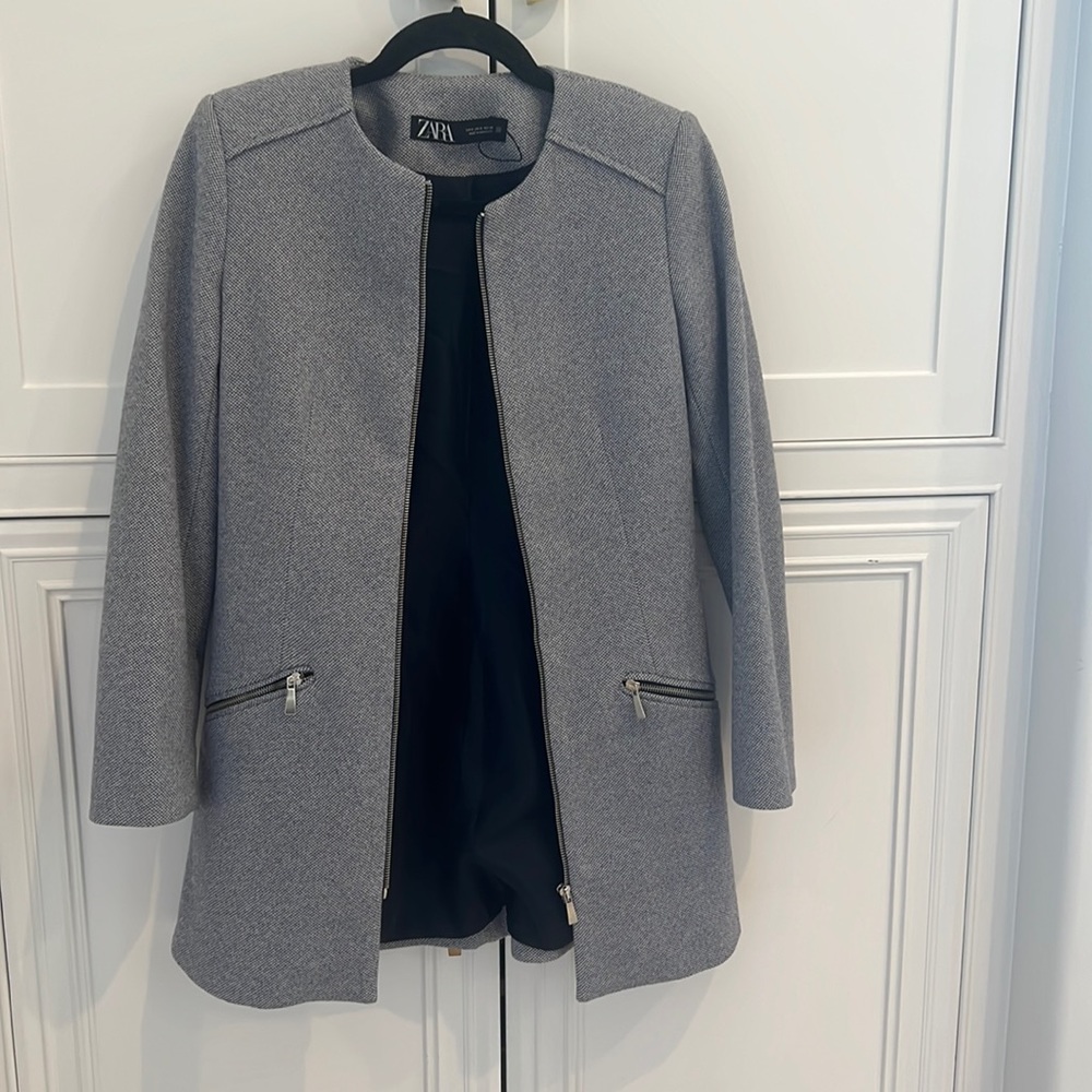 Zara wool blend coat - never worn